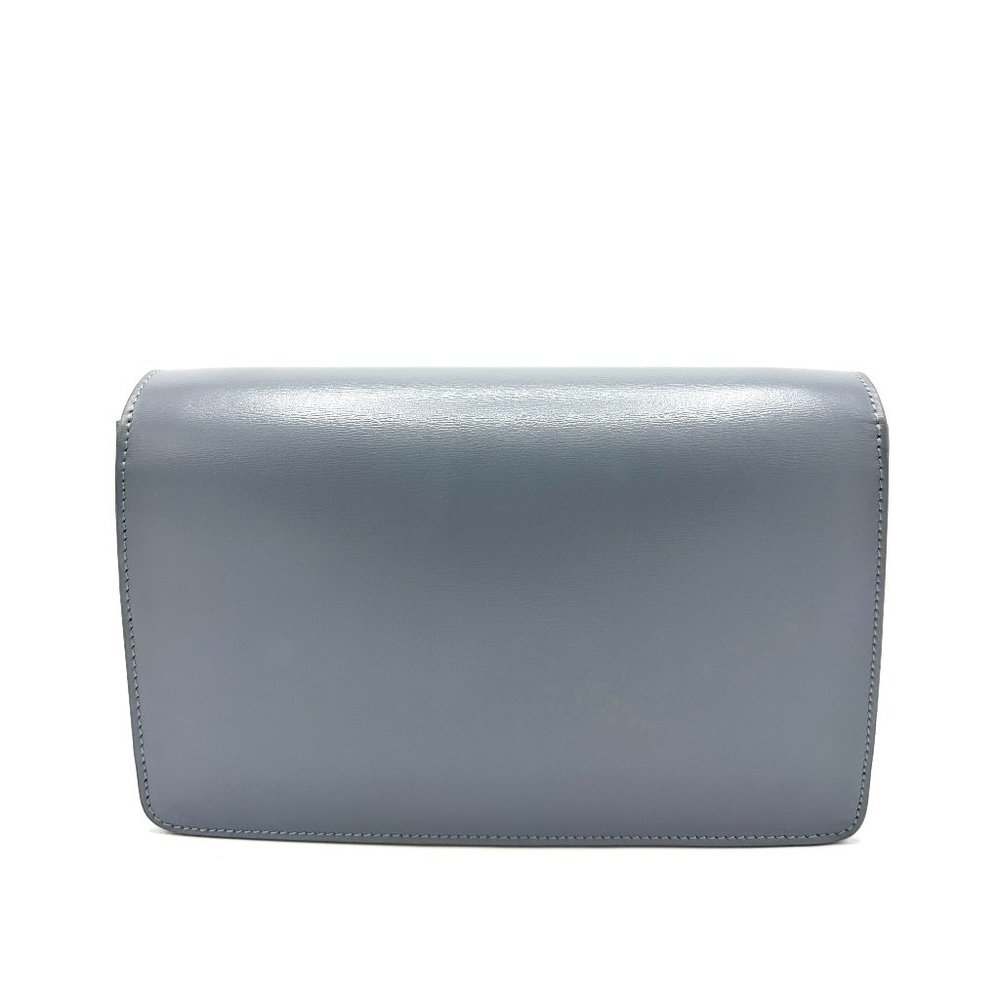 Celine Slate Blue Triomphe Margo Chain Flap - Picture 3 of 10